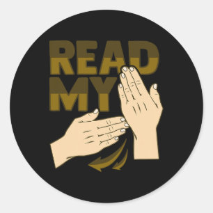 Asl Hand Gesture Deaf Hearing Loss Awareness 12  Classic Round Sticker