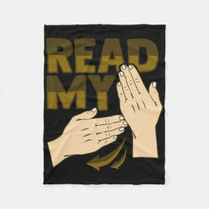Asl Hand Gesture Deaf Hearing Loss Awareness 12  Fleece Blanket