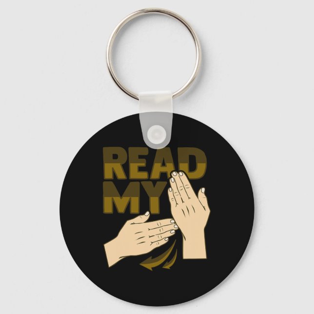 Asl Hand Gesture Deaf Hearing Loss Awareness 12  Keychain (Front)