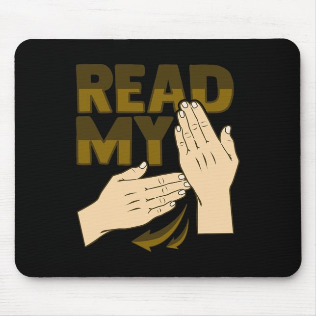 ASL Hand Gesture Deaf Hearing Loss Awareness 12 Mouse Pad (Front)