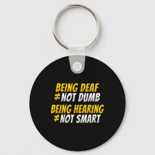 Asl Hand Gesture Deaf Hearing Loss Awareness 2  Keychain