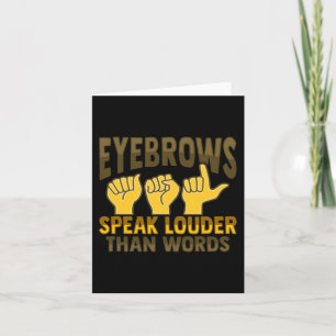 ASL Hand Gesture Deaf Hearing Loss Awareness 5 Card