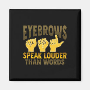 ASL Hand Gesture Deaf Hearing Loss Awareness 5 Magnet