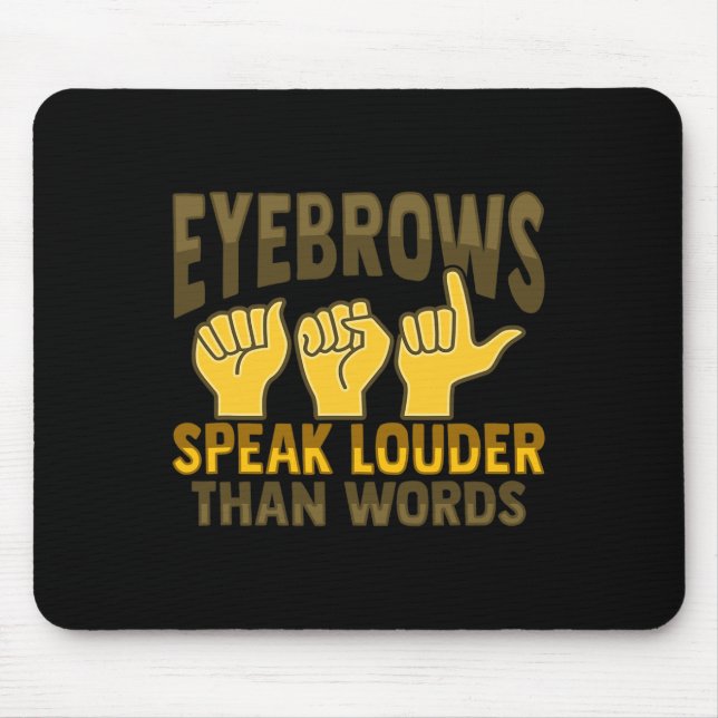 Asl Hand Gesture Deaf Hearing Loss Awareness 5  Mouse Pad (Front)