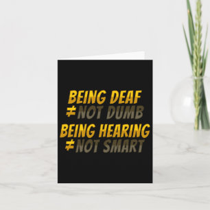 Asl Hand Gesture Deaf Hearing Loss Awareness 6  Card