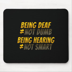 Asl Hand Gesture Deaf Hearing Loss Awareness 6  Mouse Pad