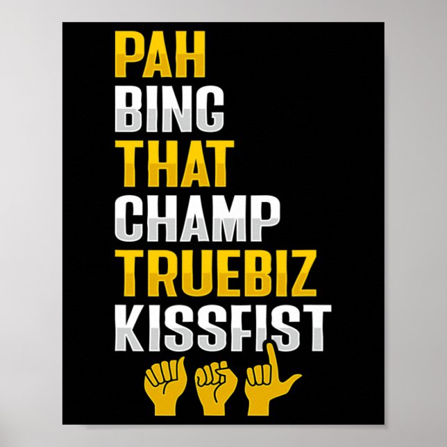 ASL Hand Gesture Deaf Hearing Loss Awareness 8 Poster (Front)