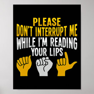 Asl Hand Gesture Deaf Hearing Loss Awareness 9  Poster