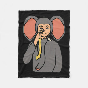 Asl Hand Gesture Deaf Hearing Loss Awareness Boy Fleece Blanket