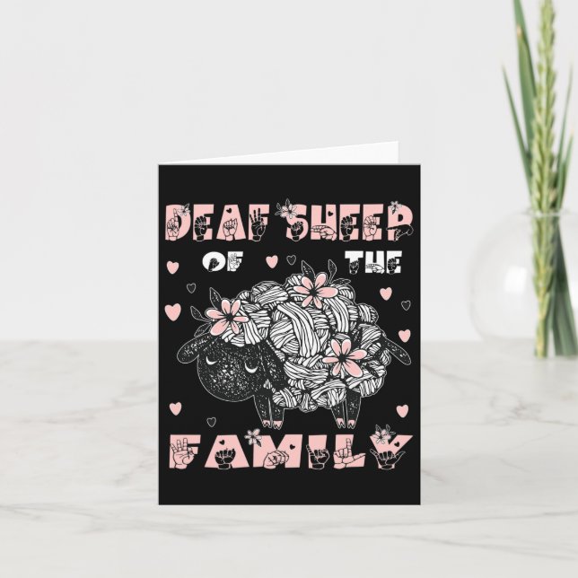 Asl Hand Gesture Hand Sign Language Hearing Loss A Card (Front)