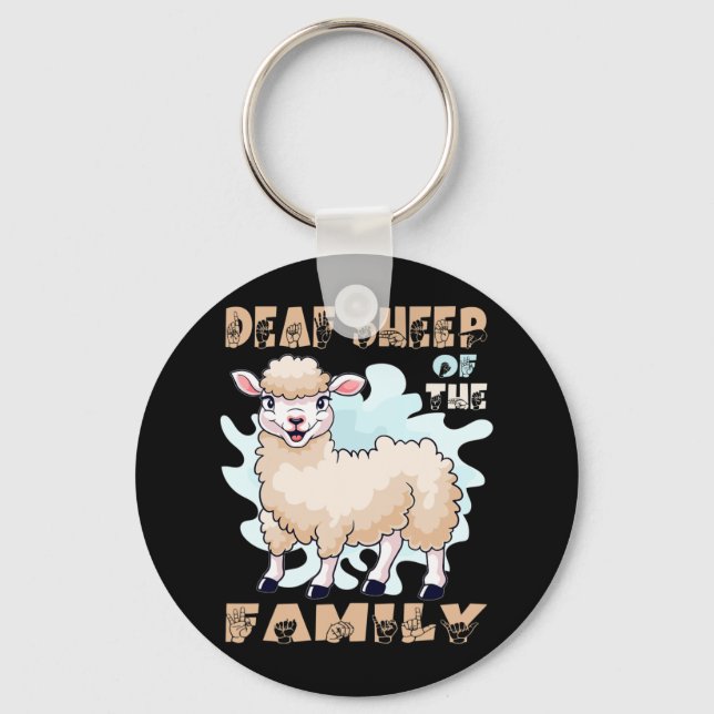 ASL hand gesture Hand sign language hearing loss a Keychain (Front)