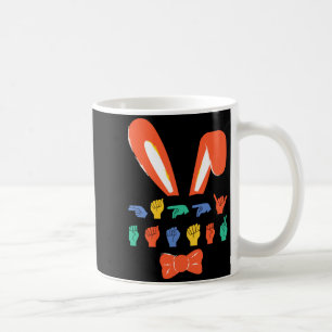 Asl happy easter candy sign language eggs women t coffee mug