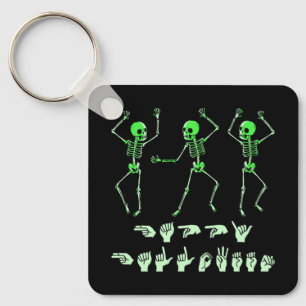 ASL Happy Halloween I - Cute Spooky Season Keychain