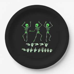 ASL Happy Halloween I - Cute Spooky Season Paper Plate