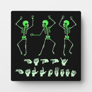 ASL Happy Halloween I - Cute Spooky Season Plaque