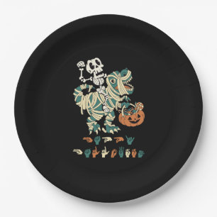 ASL Happy Halloween II - Cute Spooky Season Paper Plate