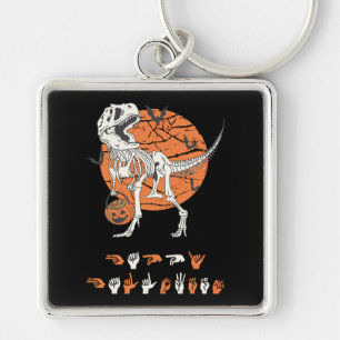 ASL Happy Halloween III - Cute Spooky Season Keychain