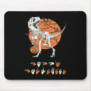 ASL Happy Halloween III - Cute Spooky Season Mouse Pad