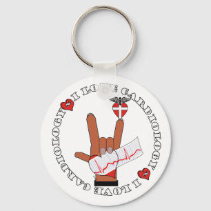 ASL I Love Sign CARDIOLOGY Keychain