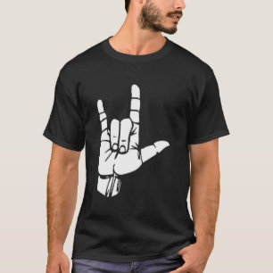 Asl I Love You Gift American Sign Language Tee Pre