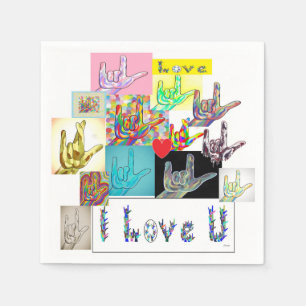 ASL I Love You Medley  Napkin