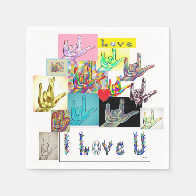 ASL I Love You Medley  Napkin (Front)