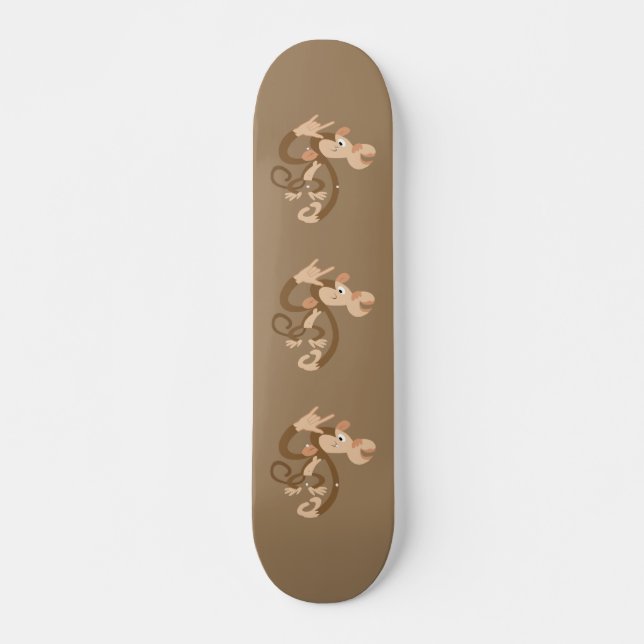ASL I Love You Monkey Skateboard (Front)