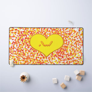 ASL-I Love You With Heart by Shirley Taylor  Desk Mat
