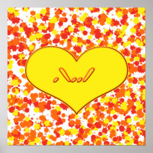 ASL-I Love You with Heart by Shirley Taylor Poster