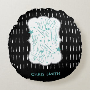 ASL ILY Personalized Round Pillow
