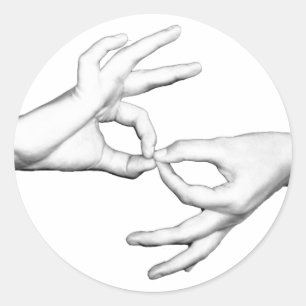 ASL Interpreter Classic Round Sticker