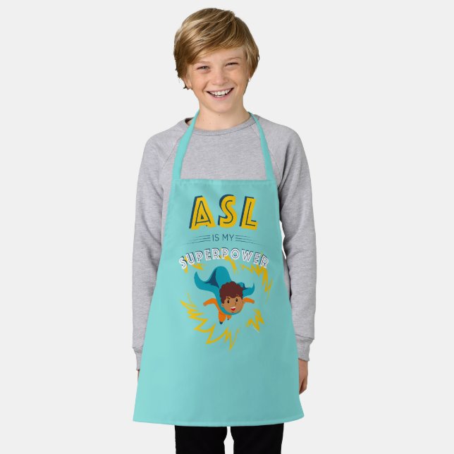 ASL is My Superpower Apron (Worn)