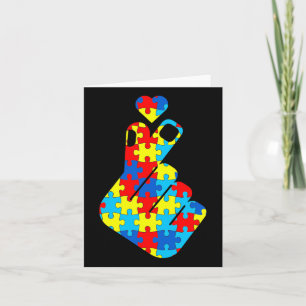 Asl Korean Love Sign Language Autism Awareness Sup Card