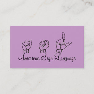 ASL, Langue des Signes, Traducteur, Carte de visit