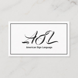 ASL, Langue des signes, Traducteur, Carte de visit