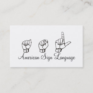 ASL, Langue des Signes, Traducteur, Carte de visit