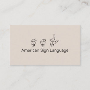 ASL, Langue des Signes, Traducteur, Carte de visit