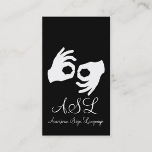 ASL, Langue des Signes, Traducteur, Carte de visit