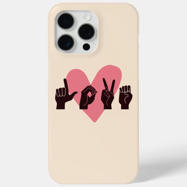 ASL Love IV - Valentine's Day Case-Mate iPhone Case (Back)