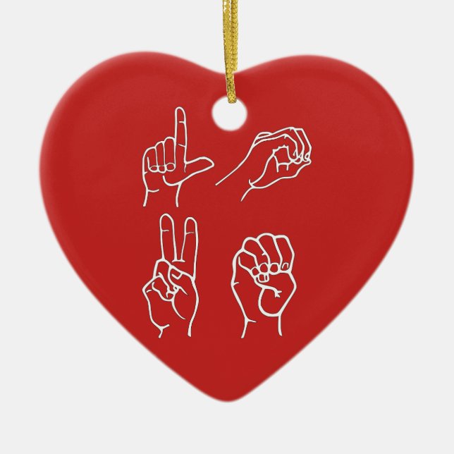 ASL Love Ornament (Front)