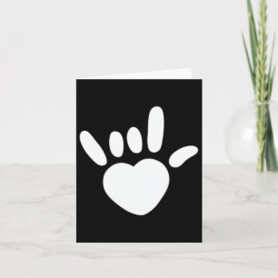 Asl Love Sign American Sign Language Deaf Awarenes Card