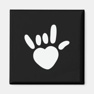 ASL Love Sign American Sign Language Deaf Awarenes Magnet