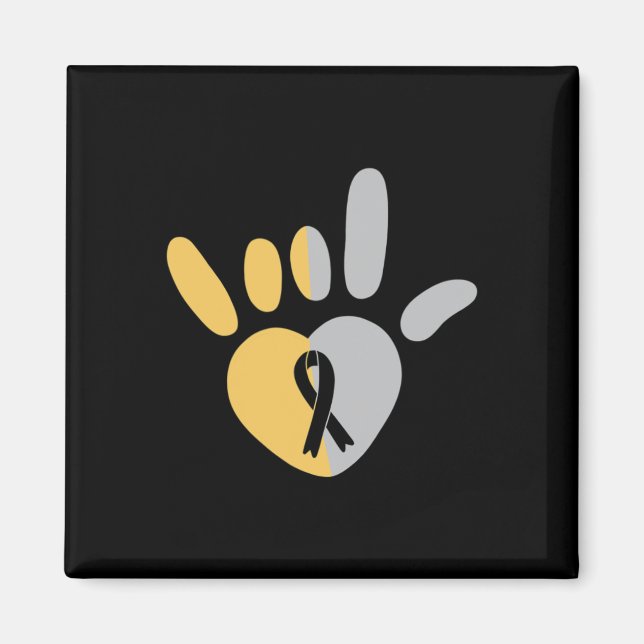 ASL Love Sign American Sign Language Deaf Awarenes Magnet (Front)