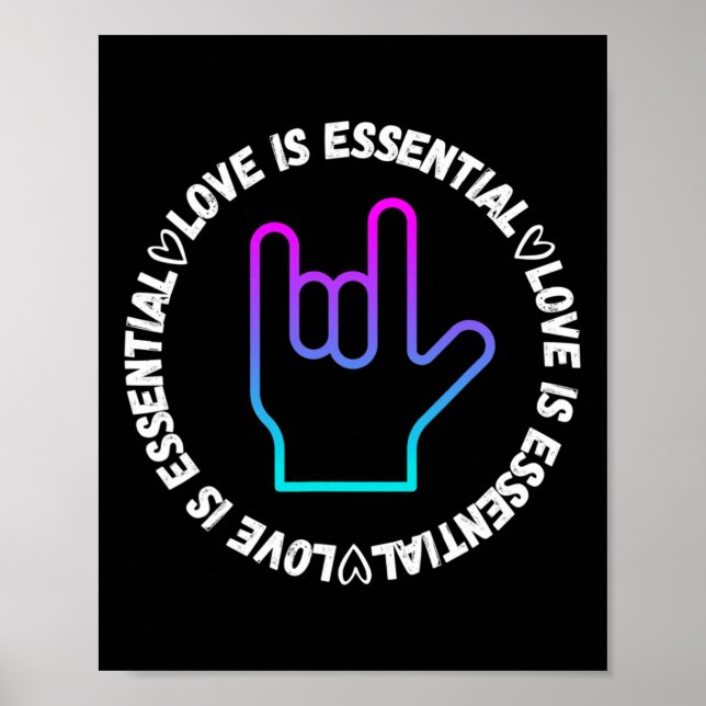 ASL  love Sign Disability Awareness  (Front)