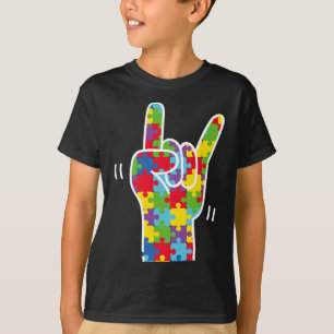 Asl Love Sign Language Autism Awareness Month Asl  T-Shirt