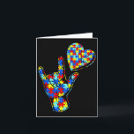 Asl Love Sign Language Autism Awareness Puzzle Kin Card<br><div class="desc">Asl Love Sign Language Autism Awareness Puzzle Kindness</div>