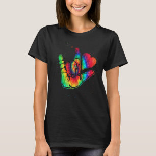 ASL Love Sign Language Autism Awareness Support  2 T-Shirt