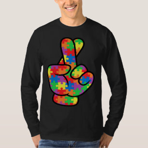 ASL Love Sign Language Autism Awareness Support Wo T-Shirt