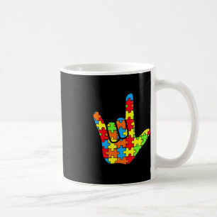 ASL Love Sign Language Autism Gift Awareness Suppo Coffee Mug