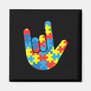 ASL Love Sign Language Autism Gift Awareness Suppo Magnet